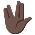 🖖🏿 vulcan salute: dark skin tone display on Google